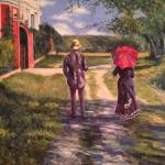 The Path Uphill, after Caillebotte, 24x30