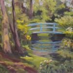 Buck Garden Bridge - oil, 14x18