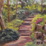 Garden Steps - oil, 14x18