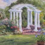 Pergola at the Arboretum - oil, 14x18