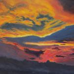 A Blaze of Sunset - oil, 24x30