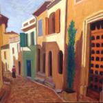 Street Scene in Italy - oil, 22x28