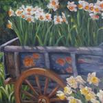 Flowers in a Cart - oil, 20x24, SOLD